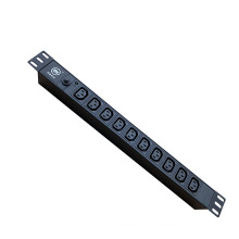 Rack-mount pdu 19 inch 1U 10 way IEC C13 series power distribution unit with overload protector